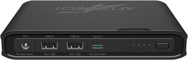 AFTERTECH Mini UPS Powerbank 12V 3000mAh: Джерело безперебійного живлення з USB-виходом, Li-Ion акумулятор