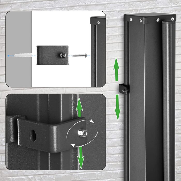 Бічний тент Nosara Anthracite 180х300см розсувний