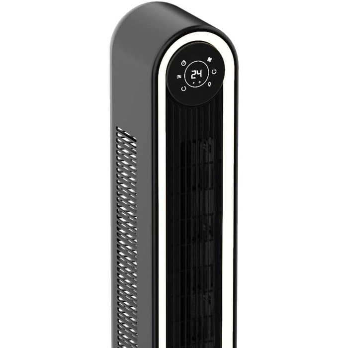 Вентилятор вежа Cecotec EnergySilence 9090 Skyline Ionic 119 см, 45 Вт, з іонізатором, LED сенсорним екраном, пультом ДУ, 3 режими, таймер 12 год, коливання 70°, чорний
