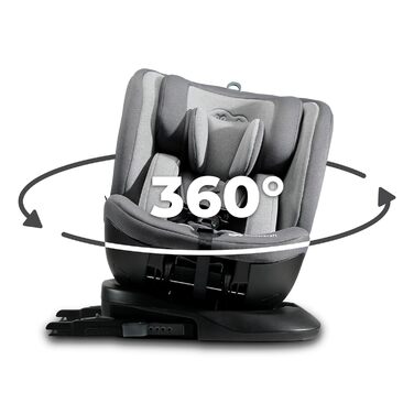 Дитяче автокрісло Kinderkraft XPEDITION2 I-Size 0-36 кг, 360°, Isofix, сіро-гранітне, регульована спинка та підголівник