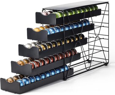 Організатор для капсул Nespresso Vertuo від Bagoo - 5-ярусна стійка для зберігання