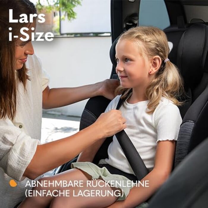Автокрісло Lionelo Lars i-Size 100–150 см, Група 2/3, чорно-червоне, з регулюванням підголівника та бічними захистом