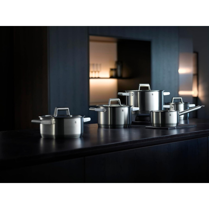 Набір каструль WMF Comfort Line Induktion 4-каструль, Cromargan, з кришкою, нержавіюча сталь, з маркуванням, для індукційних плит