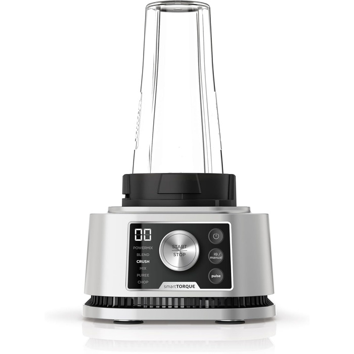 Блендер Ninja Foodi Power Nutri Mixer 3-в-1, 1200 Вт, автоматичні програми, для смузі, густих намазок і заморожених напоїв, 2,1 л глечик, 700 мл стакан і 400 мл чаша з Power-мішалкою, сріблястий, CB350EU