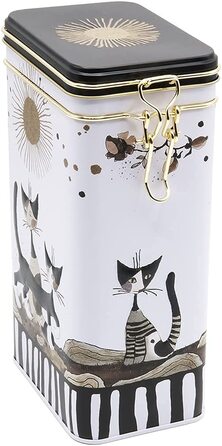 Металева банка для зберігання кави Fridolin з кришкою, дизайн Rosina Wachtmeister, коти, сепія