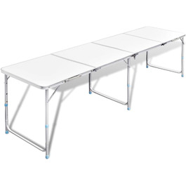 Стіл для кемпінгу vidaXL 240x60 см, складаний туристичний меблі