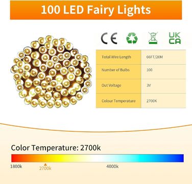 Гірлянда світлодіодна Gresonic 40м, 400 LED, струмопровідна, для внутрішнього та зовнішнього використання, тепле біле світло, для вечірки, весілля, Різдва