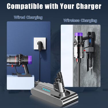 Акумулятор Li-ion V10 8000mAh/8.0Ah для пилососа Dyson V10 SV12 Animal Absolute Motörhead Fluffy Total Clean сіро-коричневий