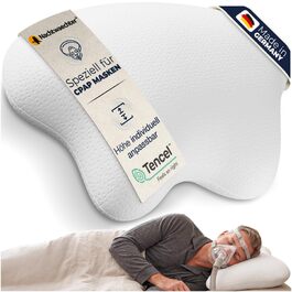 Подушка для сну Nachtwaechter LINA для людей з апное та користувачів CPAP-терапії, спеціальна подушка для сну на боці