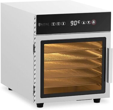 Дегідратор для фруктів Royal Catering RCDA-500/15S, 500 Вт, 6 лотків, нержавіюча сталь