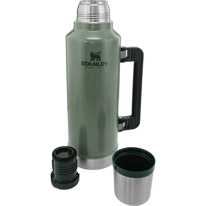 Термос Stanley Classic Legendary 1.9 л, нержавійка, зелений, тримає тепло/холод до 48 годин, BPA-free, можна мити в посудомийці