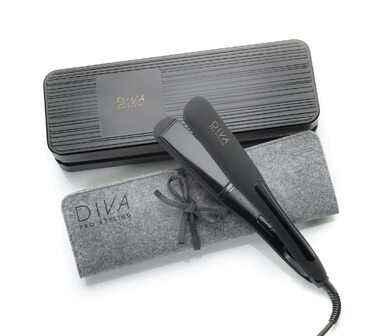 Випрямляч для волосся Diva Pro Styling Wide Digital – керамічні пластини, рівномірний нагрів, 3м кабель, чорний