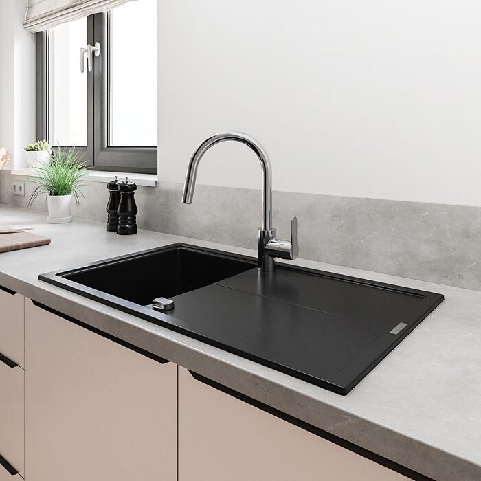 Змішувач кухонний GROHE Get з висувним душем, поворотний 360°, хром - 31484001