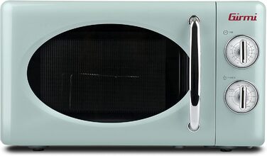Мікрохвильова піч Girmi FM2100 комбінована, 1150 Вт, 20 л, сталева, бірюзова