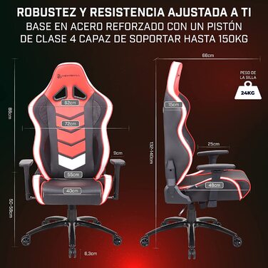 Ігрове крісло Newskill Kaidan, червоне, ергономічне