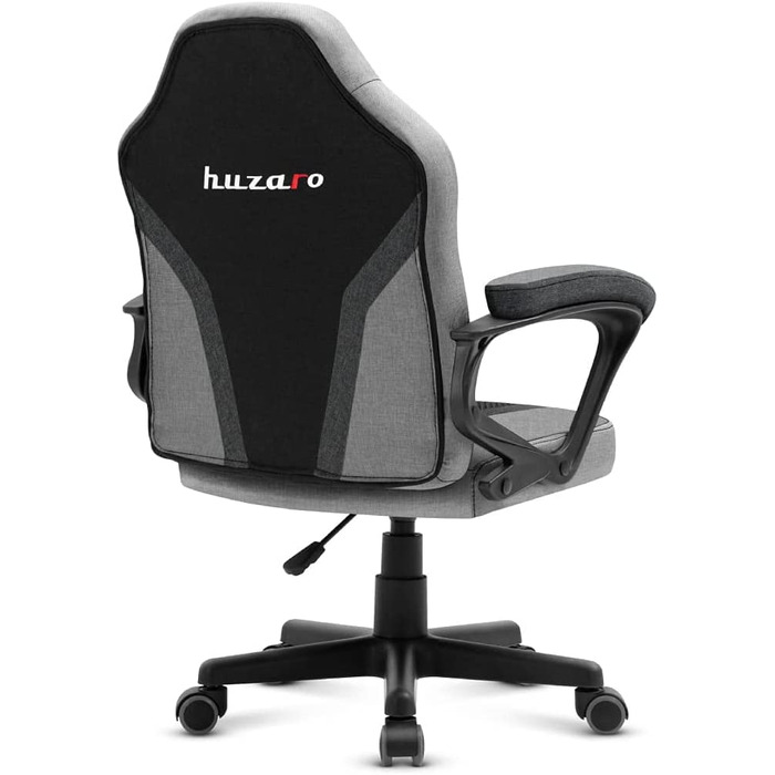 Дитяче ігрове крісло Huzaro Ranger 1.0, сіре, ергономічне, з підлокітниками, регулюванням висоти, сітка, гумові колеса, для геймерів та навчання