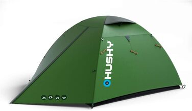 Легкий туристичний намет Husky для 3 осіб, зелений, унісекс