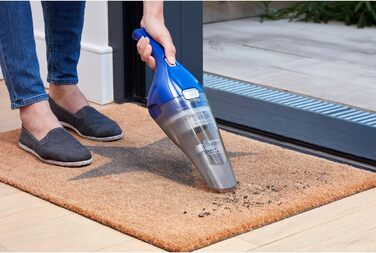 Пилосос ручний BLACK+DECKER Dustbuster NVC115WA, акумуляторний, 3.6V, без мішка, кобальтово-синій, широка насадка, знімний контейнер, насадка для щілин і меблів, зарядна станція