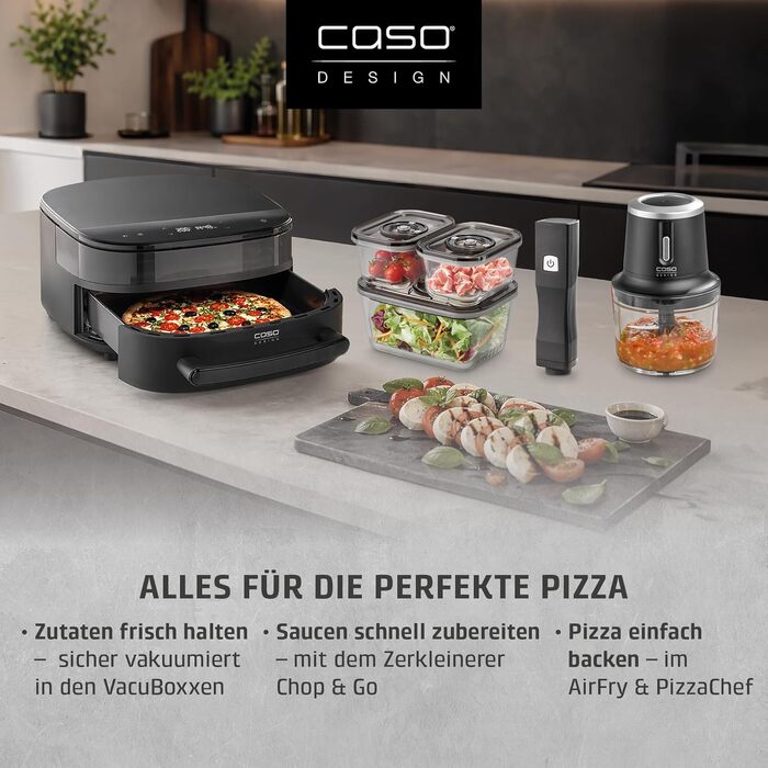 Аерофритюрниця та піца-піч CASO AirFry & PizzaChef з функцією приготування піци