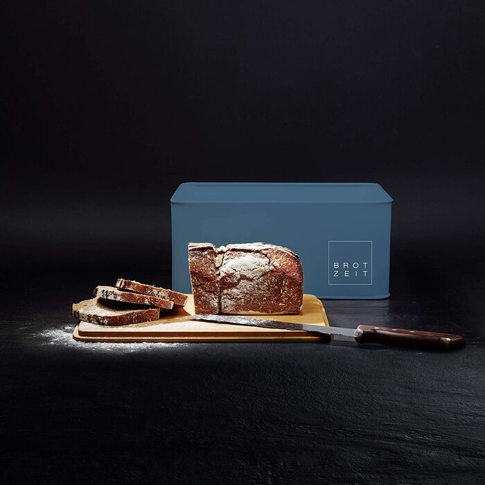 Хлібниця Lumaland Cuisine металева з бамбуковою кришкою 30,5x23,5x14 см, 2в1 контейнер для хліба та дошка для нарізання, світло-сіра