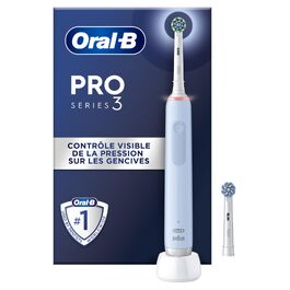Електричні зубні щітки Oral-B Pro 3 3900, набір з 2 шт та 3 насадками, 3 режими чищення, 360° контроль тиску, від Braun, білий/чорний