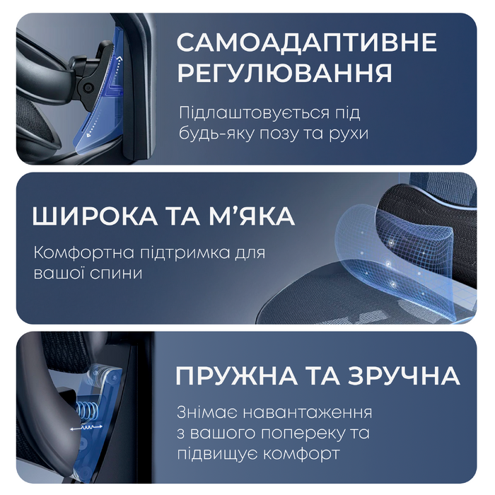 Крісло офісне з підставкою для ніг Sihoo DORO C300L Mesh Black with footrest