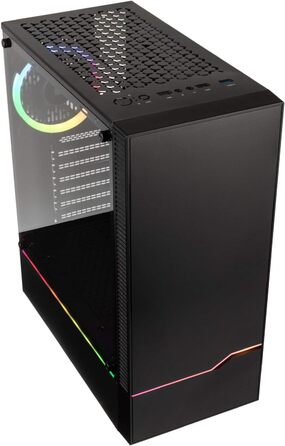 Ігровий корпус Kolink Inspire K9 ARGB Midi-Tower з підсвіткою, скляною панеллю та підтримкою RGB, чорний