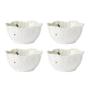 Набір десертних піал Lenox Butterfly Meadow Blumen, зелений колір, 4 шт.