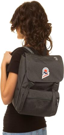 Рюкзак Invicta JOLLY SOLID S, універсальний міський Daypack, для офісу, навчання, спорту та подорожей, італійський дизайн, чорний Redwood 40