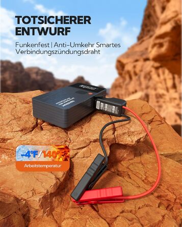 Бустер-стартер для авто 7-в-1 з портативним компресором, Powerbank 12000mAh, LED-ліхтарем та USB-C зарядкою, набір для екстреної допомоги JC8