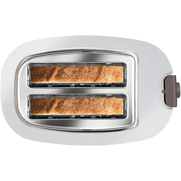 Тостер Taurus Mytoast II, 750Вт, 2 слоти, 7 режимів, автоцентрування, підігрів, розморожування, піддон для крихт, підсвічування, білий