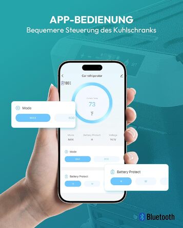 Автомобільний компресорний холодильник EUHOMY 79L з Wi-Fi, -20℃~20℃, 12/24V/240V: для кемпінгу, подорожей, риболовлі