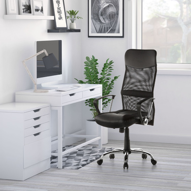 Офісне крісло / крісло керівника STRYKA net / штучна шкіра чорний hjh OFFICE