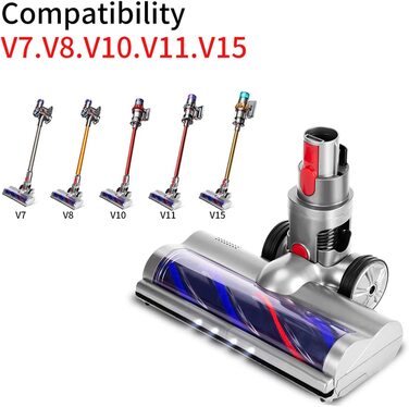 Насадка-щітка KENVOR з LED для Dyson V7/V8/V10/V11/V15, підлога, килими, прямий привід