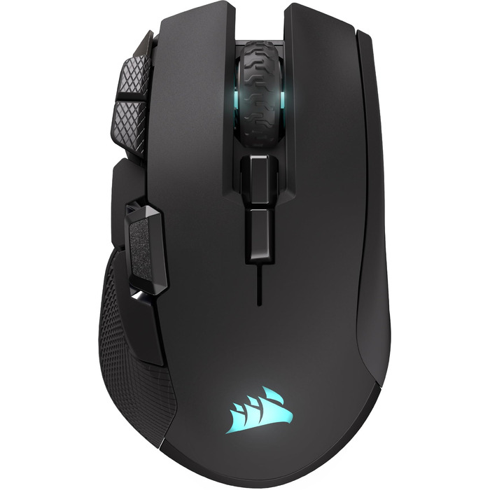 Бездротова ігрова миша Corsair IRONCLAW Wireless SE (2026) чорна: 26,000 DPI, ергономічний дизайн для великих долонь, 10 програмованих кнопок, для MOBA, FPS, MMO