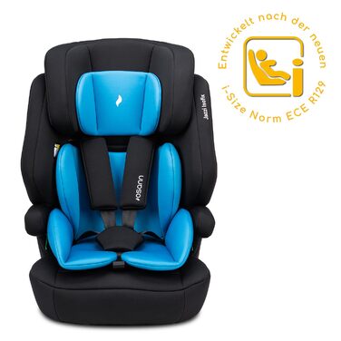 Дитяче автокрісло Osann Jazzi Isofix i-Size 76-150 см, зростаюче, для дітей від 1 року, синє