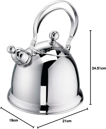 Свистляк-чайник Schulte-Ufer Grace 68042-16 зі сталі нержавіючої, 2.2 л, сріблястий