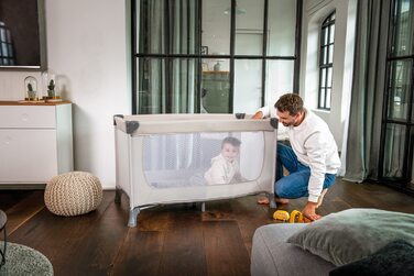 Дитяче ліжко-манежа Hauck Dream N Play Beige, 120x60 см, з переносною сумкою та складним дном