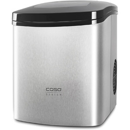 Льодогенератор CASO IceMaster Ecostyle-Design, 12 кг льоду за 24 години, 1,7 л резервуар, автоматичне вимкнення, швидке приготування льоду 6-13 хв