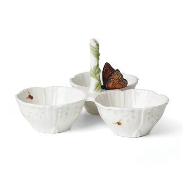 Кістяна порцелянова тарілка для закусок Lenox Butterfly Meadow з квітковим візерунком Blumen