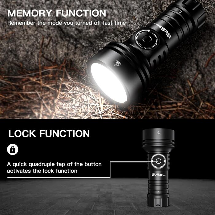Ліхтарик Wurkkos TS11 Mini LED 2000 Люмен, компактний ручний ліхтар з SFT40, RGB підсвіткою, дальність 616 м, акумулятор 18350, TIR-лінза, USB-C зарядка, для туризму та активного відпочинку