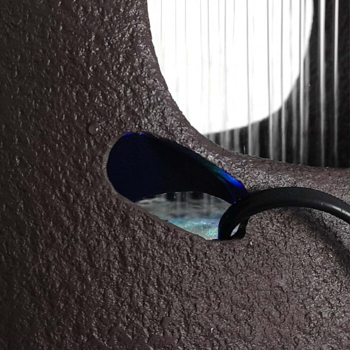 Внутрішній фонтан із дощем та кольоровою підсвіткою Zen'light, 23 см, оригінальний подарунок