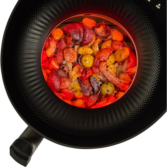 Аерофритюрниця Russell Hobbs SatisFry Panoramic 5 л, 10 програм, з оглядовим вікном, без олії, для фритюру, грилю, запікання, до 200°C, чорна, модель 27420-56