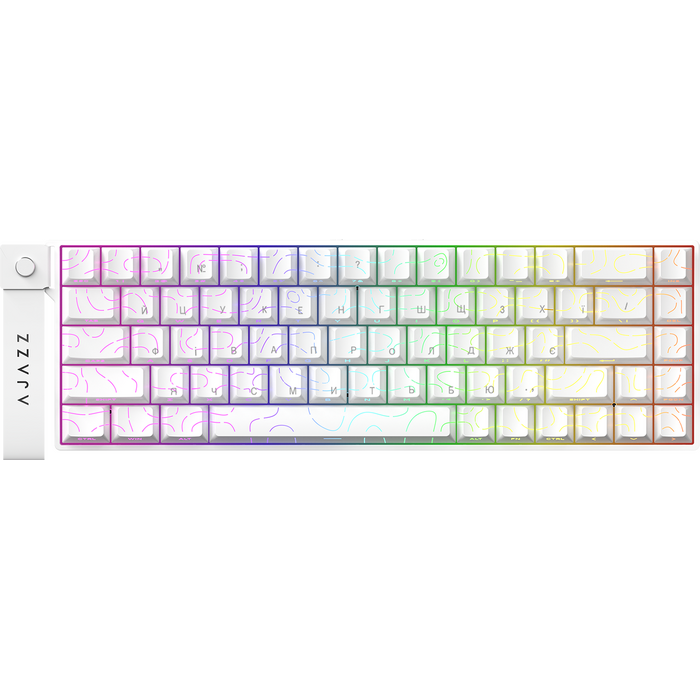 Ігрова магнітна клавіатура Ajazz AK680 V2 Ice Island Magnetic Switch (AK680-V2-I-S-W)