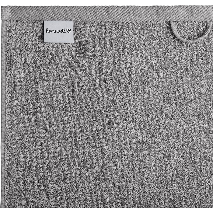 Комплект рушників Homewell – м’які та поглинаючі, 100% бавовна, сертифікат Oeko-Tex 100, 2 банних + 4 рушники для рук, сірі