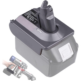Адаптер TEPULAS для Makita 18V до пилососа Dyson V6, перехідник MT18V6 для акумулятора Makita, сумісний з Dyson V6 Absolute, Handheld, Animal, Motorhead, без акумулятора