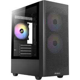 Корпус для ПК ANTEC NX500M ARGB з сітчастою передньою панеллю, 3 ARGB вентиляторами 120 мм, скляною бічною стінкою, підтримкою до 6 вентиляторів і радіатора 360 мм, Type-C 3.2 Gen2