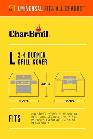 Чохол для гриля Char-Broil 3-4 конфорки, великий, водостійкий, зелений