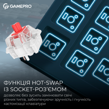 Бездротова механічна клавіатура GamePro Asgard Ragnar (MK285BL)