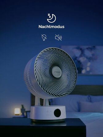 Вентилятор підлоговий MeacoFan Sefte® з пультом, 3D-коливанням та нічним режимом - тихий (25 дБ), висота регулюється, таймер, для спальні та вітальні, 3 роки гарантії